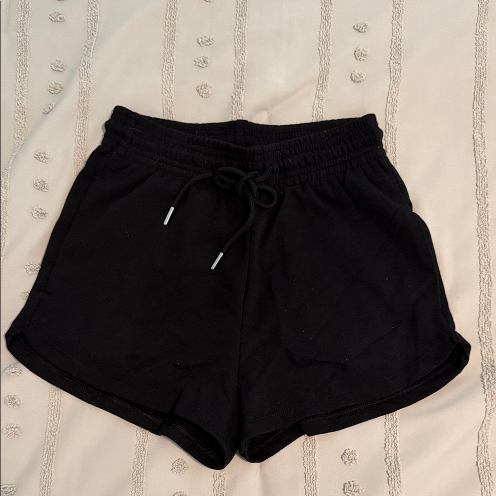 H&M Women's Black fleece Shorts